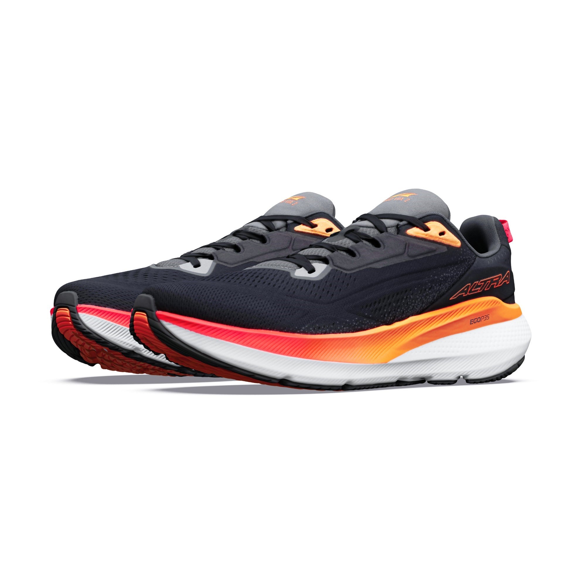 Altra FWD Via 2 - Mens Running Shoes - Black/Orange Pop/Fiery Coral - image 2