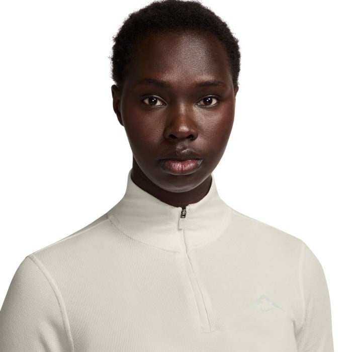 Nike Dri-Fit 1/4 Zip Womens Running Mid Layer Top - Phantom/Summit White
