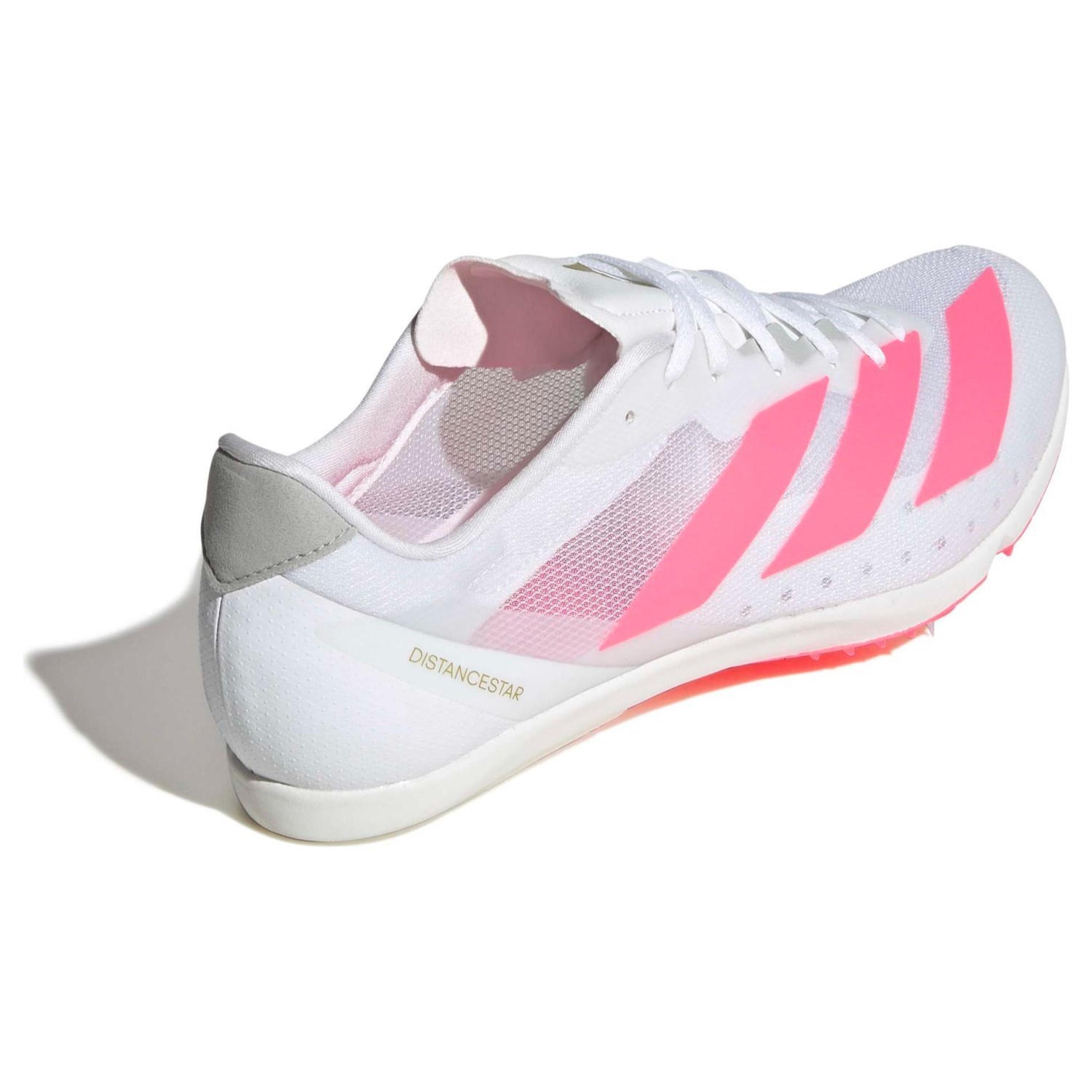 adidas Adizero DistanceStar - Unisex Track and Field Spikes - Cloud White/Solar Turbo/Gold Metallic - image 5