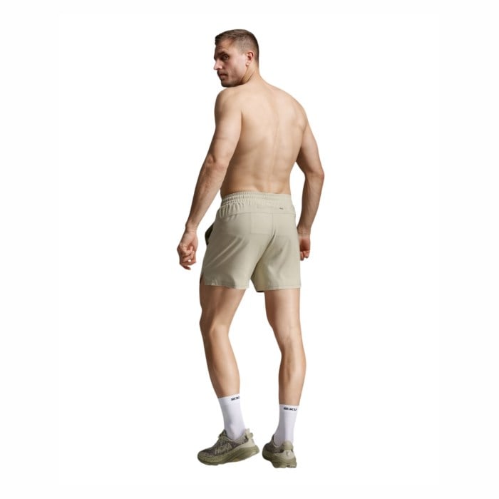 2XU Aero 5 Inch Mens Running Shorts - Pebble/Black Reflective - image 4
