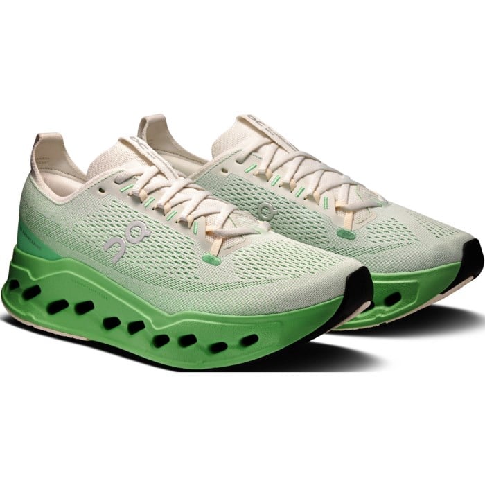 On Cloudsurfer Max - Mens Running Shoes - Ivory/Honeydew