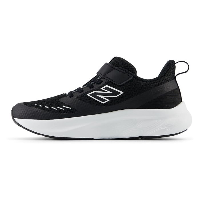 New Balance 625 Bungee Lace with Top Strap - Kids Pre School Running Shoes - Black/White - image 2