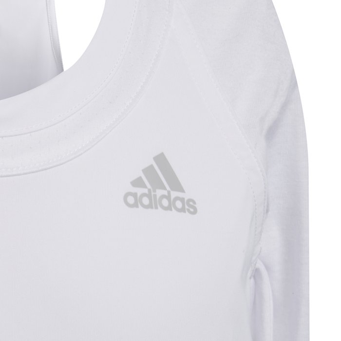 adidas Club Kids Girls Tank Top - White/Grey