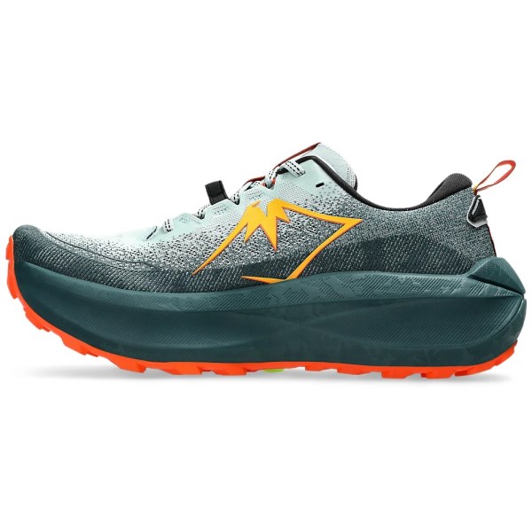 Asics Trabuco Max 4 - Mens Trail Running Shoes - Cold Moss/Nova Orange