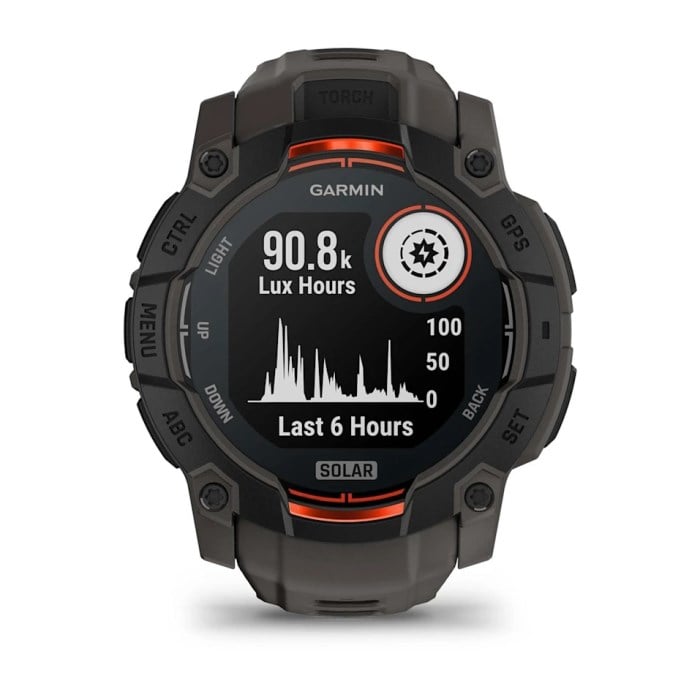 Garmin Instinct 3 50mm SOLAR Rugged GPS Smartwatch - Black/Charcoal