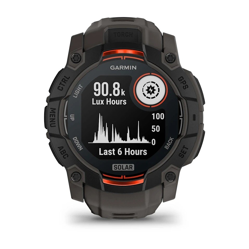 Garmin Instinct 3 50mm SOLAR Rugged GPS Smartwatch - Black/Charcoal
