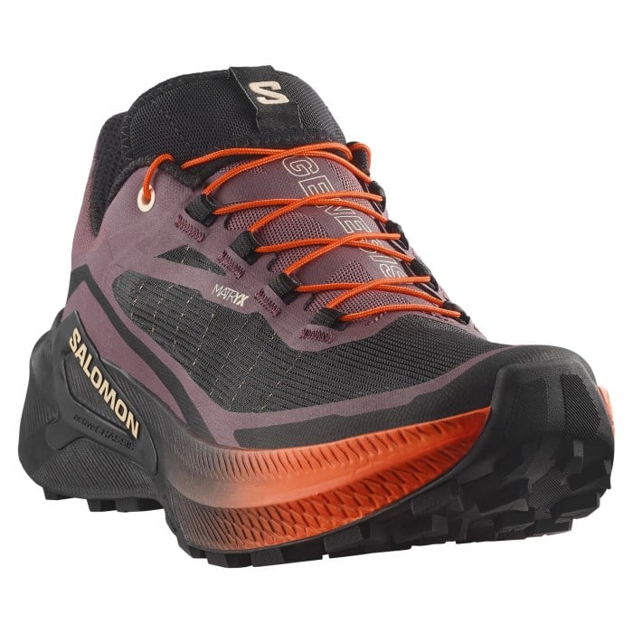 Salomon Genesis 2 - Womens Trail Running Shoes - Huckleberry/Black/Red Orange - image 6