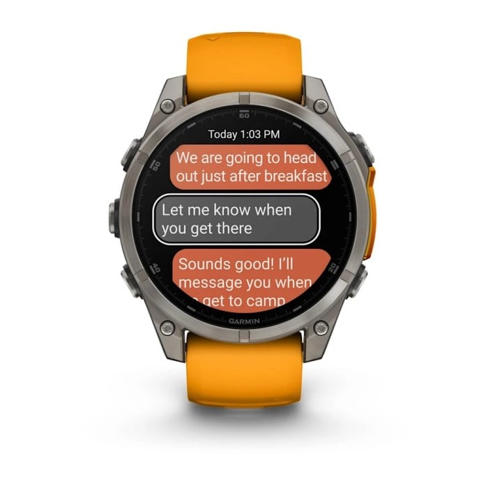 Garmin Fenix 8 47mm AMOLED Sapphire Edition Titanium Watch - Slate Grey/Black Silicone Band - image 10
