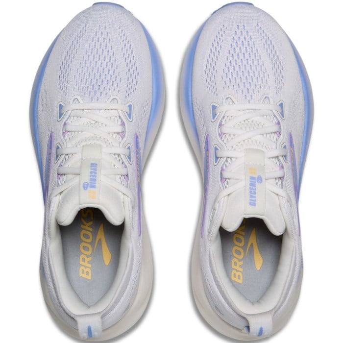 Brooks Glycerin 22 - Womens Running Shoes - White/Blue Heron/Apricot