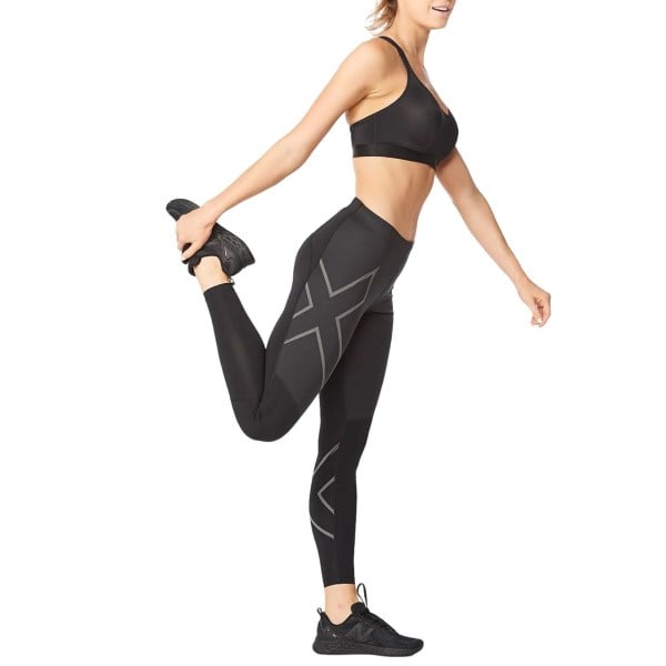 2XU Ignition Shield Womens Compression Tights - Black/Black Reflective
