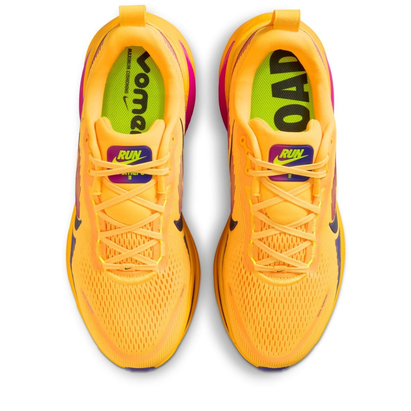 Nike Vomero 18 - Mens Running Shoes - Citron Pulse/Blue Void/Laser Orange