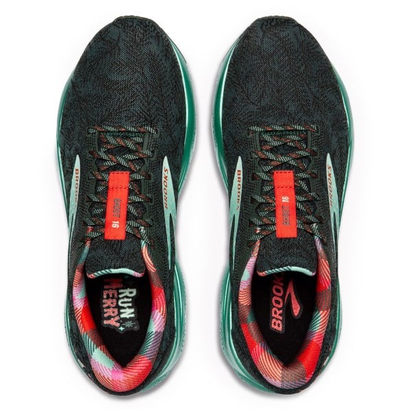 Brooks Ghost 16 Run Merry Edition - Womens Running Shoes - Posy/Sycamore/Fiesta