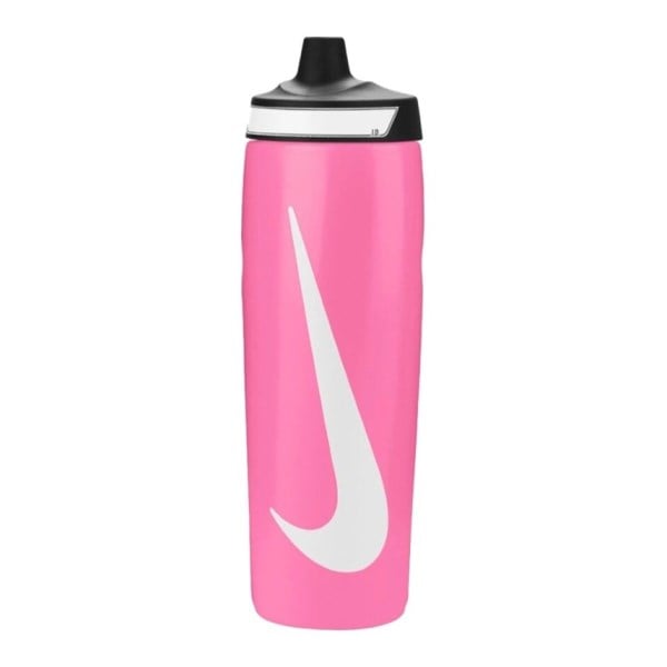 Nike Refuel Grip Sports Water Bottle - 709ml - Pink Glow/Black/White