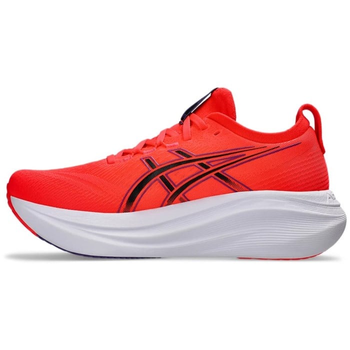 Asics Gel Nimbus 27 - Mens Running Shoes - Flash Red/Black
