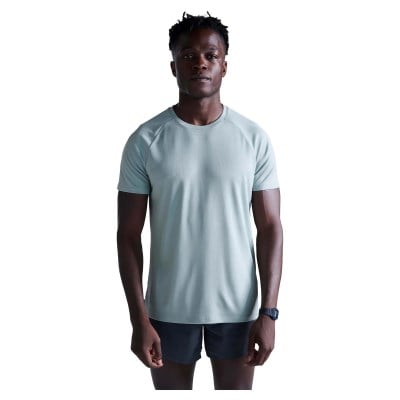 2XU Mens Aero Mesh T-Shirt - Smoke Blue/Black Reflective