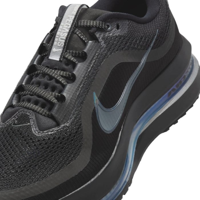 Nike Pegasus Premium - Mens Running Shoes - Black/Black/Metallic Silver