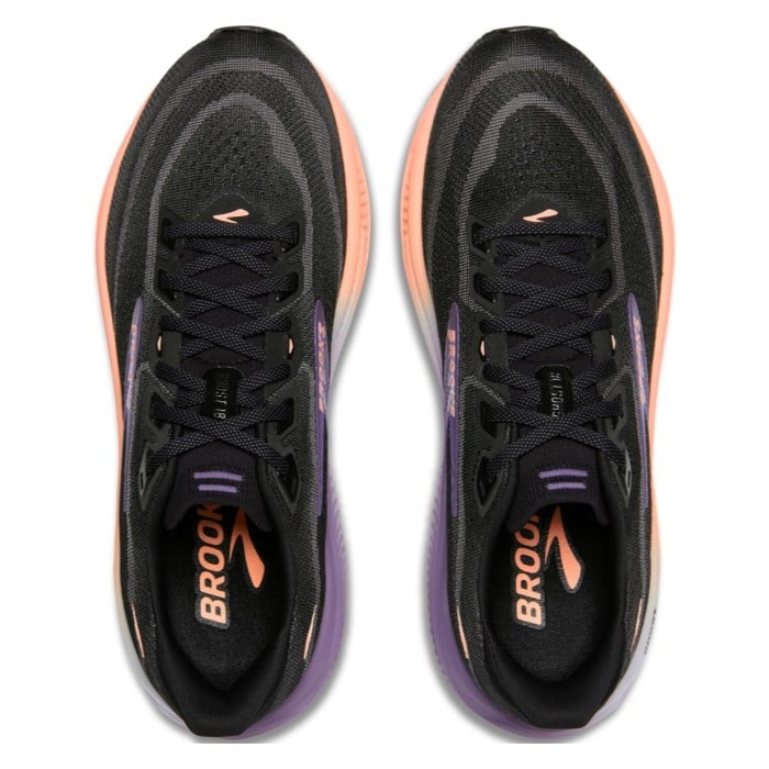 Brooks Ghost 18 - Womens Running Shoes - Black/Mulled Grape/Peach - image 3