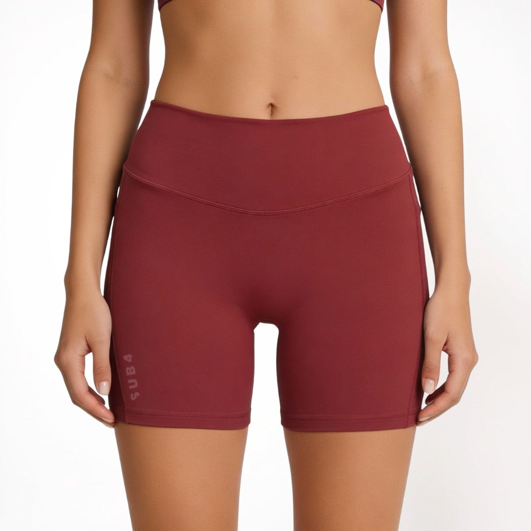 SUB4 Sports Bra & 4 inch Bike Shorts Bundle - Maroon