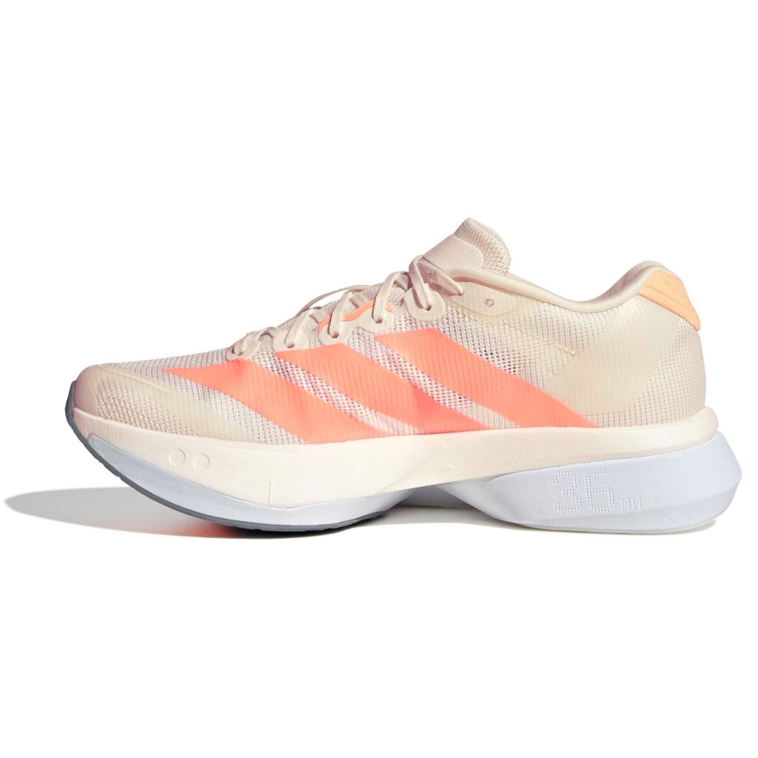 adidas Adizero Boston 13 - Womens Running Shoes - Off White/Beam Orange/Acid Orange