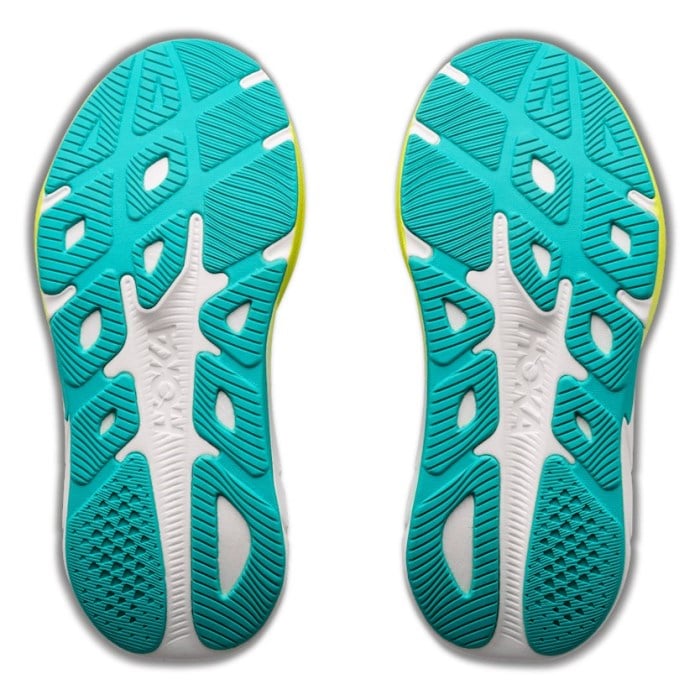 Hoka Rincon 4 Velcro - Kids Running Shoes - Electric Aqua/Neon Hoka Citrus - image 6