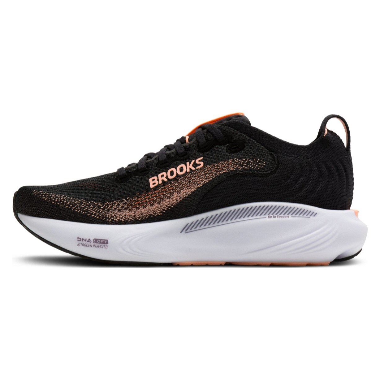 Brooks Adrenaline GTS 25 - Womens Running Shoes - Black/Peach/Mullied Grape - image 2