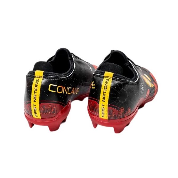 Concave First Nations v1 FG - Kids Football Boots - Black/Red/Yellow
