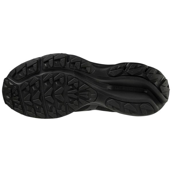 Mizuno Wave Rider GTX - Mens Trail Running Shoes - Triple Black/Ebony
