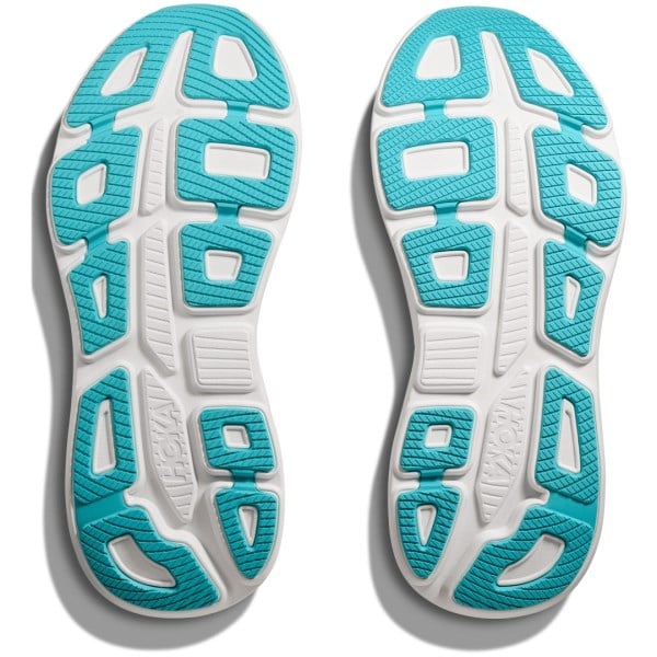 Hoka Bondi 9 - Mens Running Shoes - White/Hoka Blue
