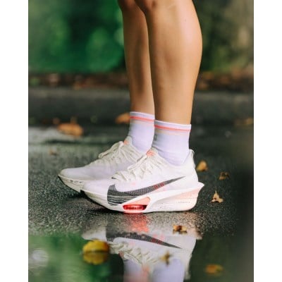 SHYU Quarter Crew Racing Socks - White/Peach/Melon