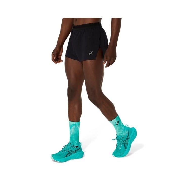 Asics Metarun Split Mens Running Shorts - Performance Black