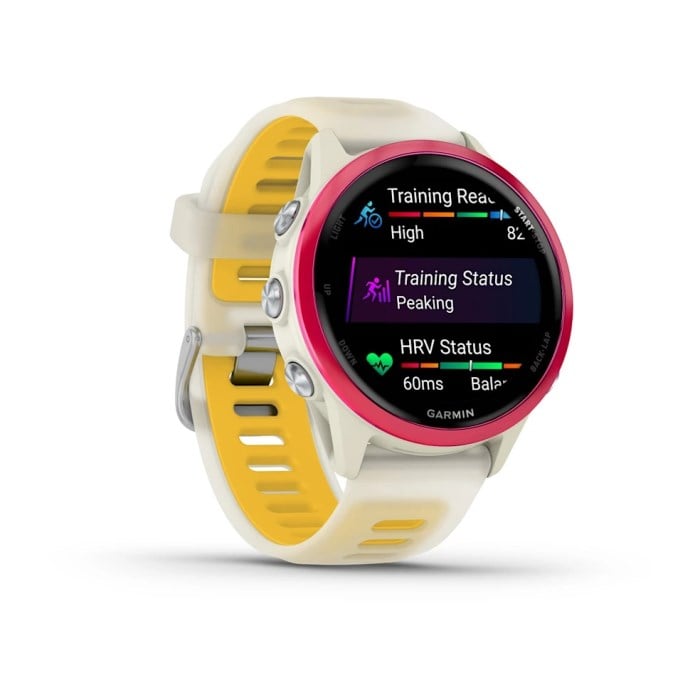 Garmin Forerunner 570 42mm - Advanced GPS Running Smartwatch - Bone/Raspberry/Mango