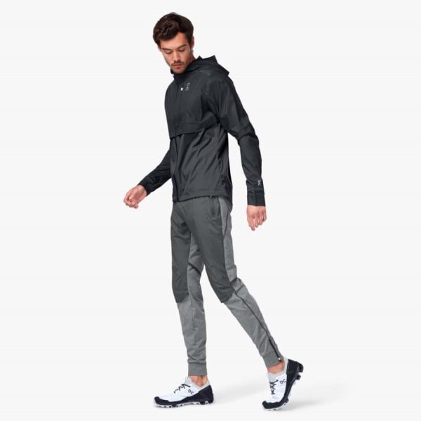 On Running Mens Weather Jacket - Black/Shadow