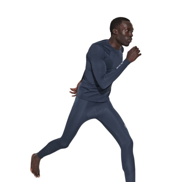 Skins Series-2 Mens Compression Long Sleeve Top - Navy Blue