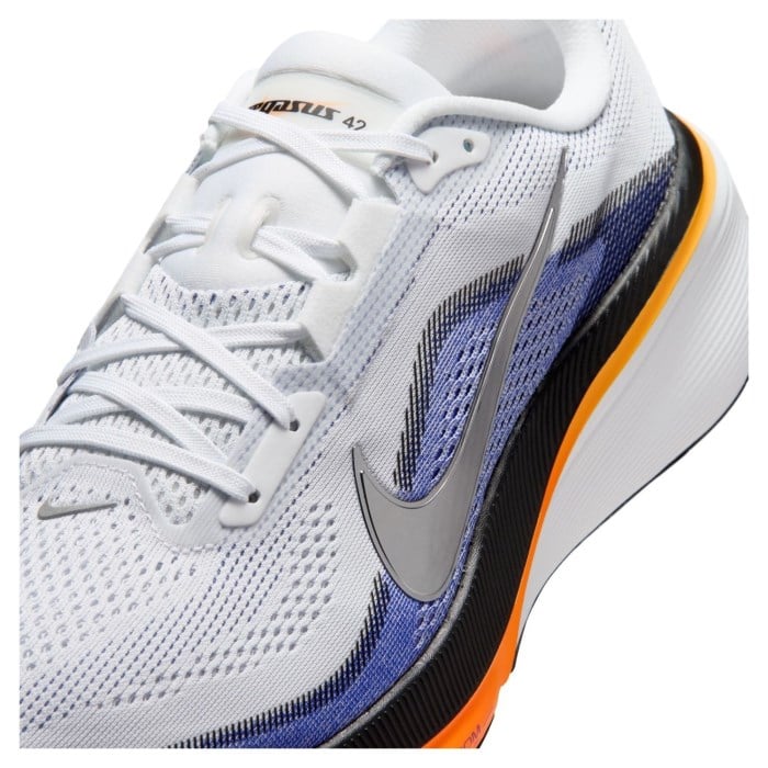 Nike Pegasus 42 - Mens Running Shoes - White/Metallic Silver/Lapis/Total Orange