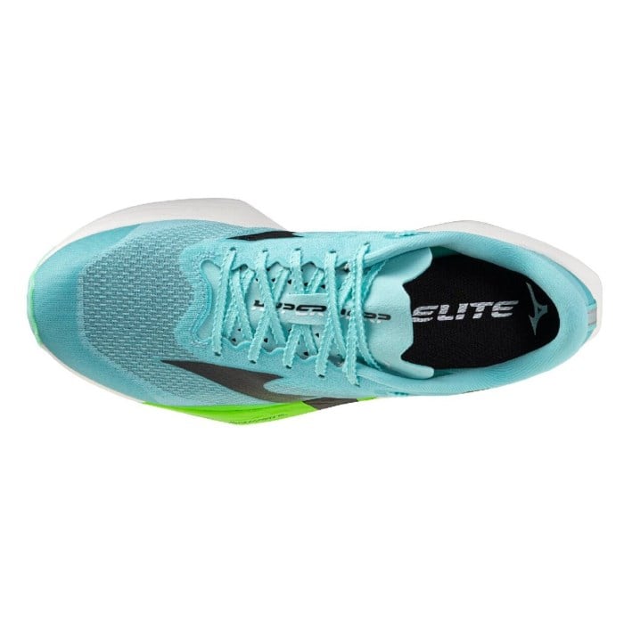 Mizuno Hyperwarp Elite 2 - Unisex Racing Shoes - Rinsing Rivulet/Black/Lime Burst - image 3