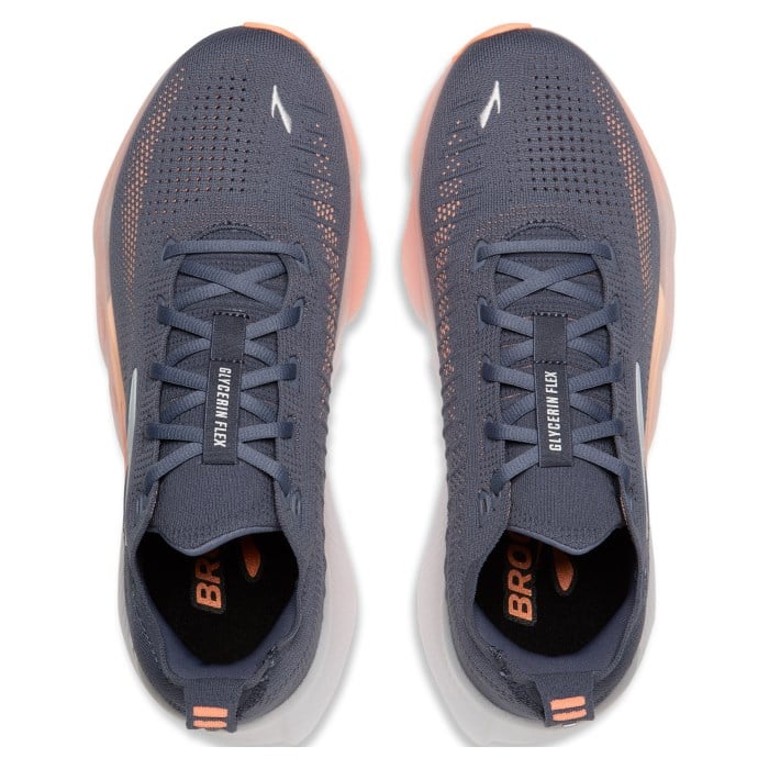 Brooks Glycerin Flex - Womens Running Shoes - Grey/Peach/Orange - image 4