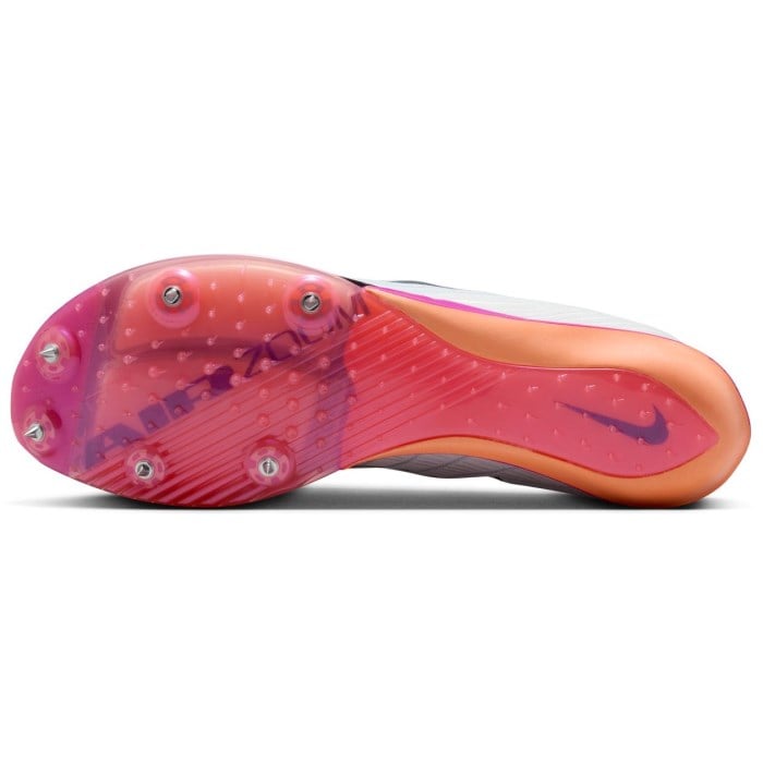 Nike Air Zoom Maxfly 2 - Unisex Track Sprint Spikes - White/Obsidian/Bright Crimson/Hyper Turq