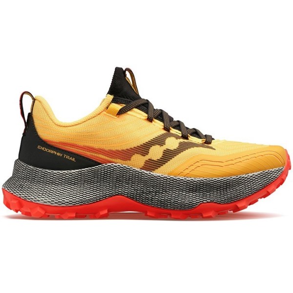 Saucony Endorphin Trail Mens Trail Running Shoes - VIZI Gold/VIZI Red