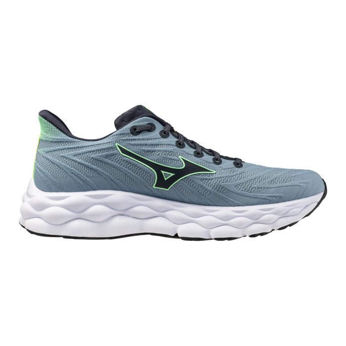 Mizuno Wave Sky 8 - Mens Running Shoes - Citadel/Vintage Indigo/Neo mint