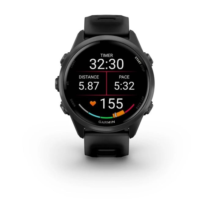 Garmin Forerunner 570 42mm - Advanced GPS Running Smartwatch - Slate Grey/Translucent Black/Black
