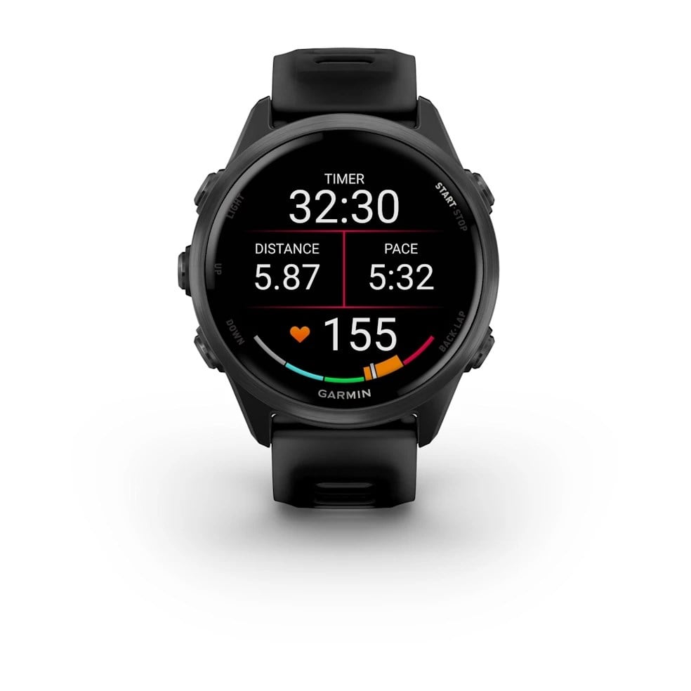 Garmin Forerunner 570 42mm - Advanced GPS Running Smartwatch - Slate Grey/Translucent Black/Black
