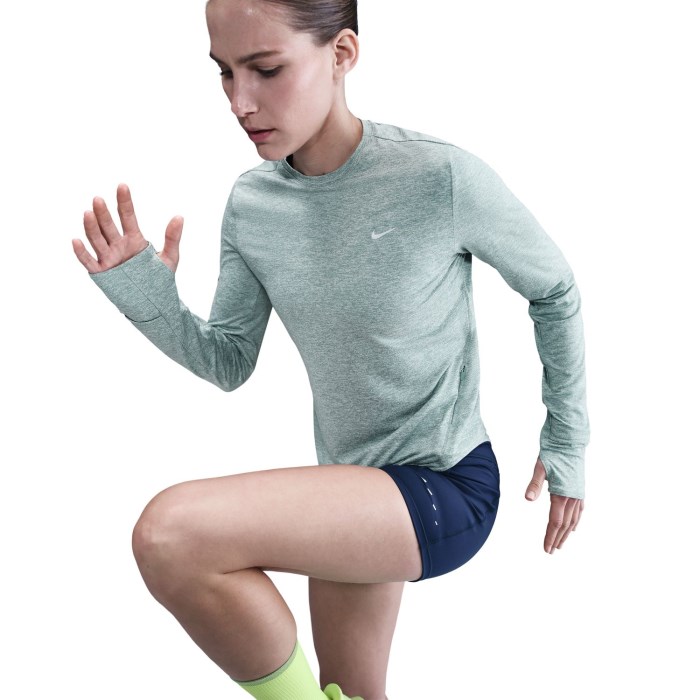 Nike Swift Dri-Fit UV Womens Long Sleeve Running Top - Cannon/Heather