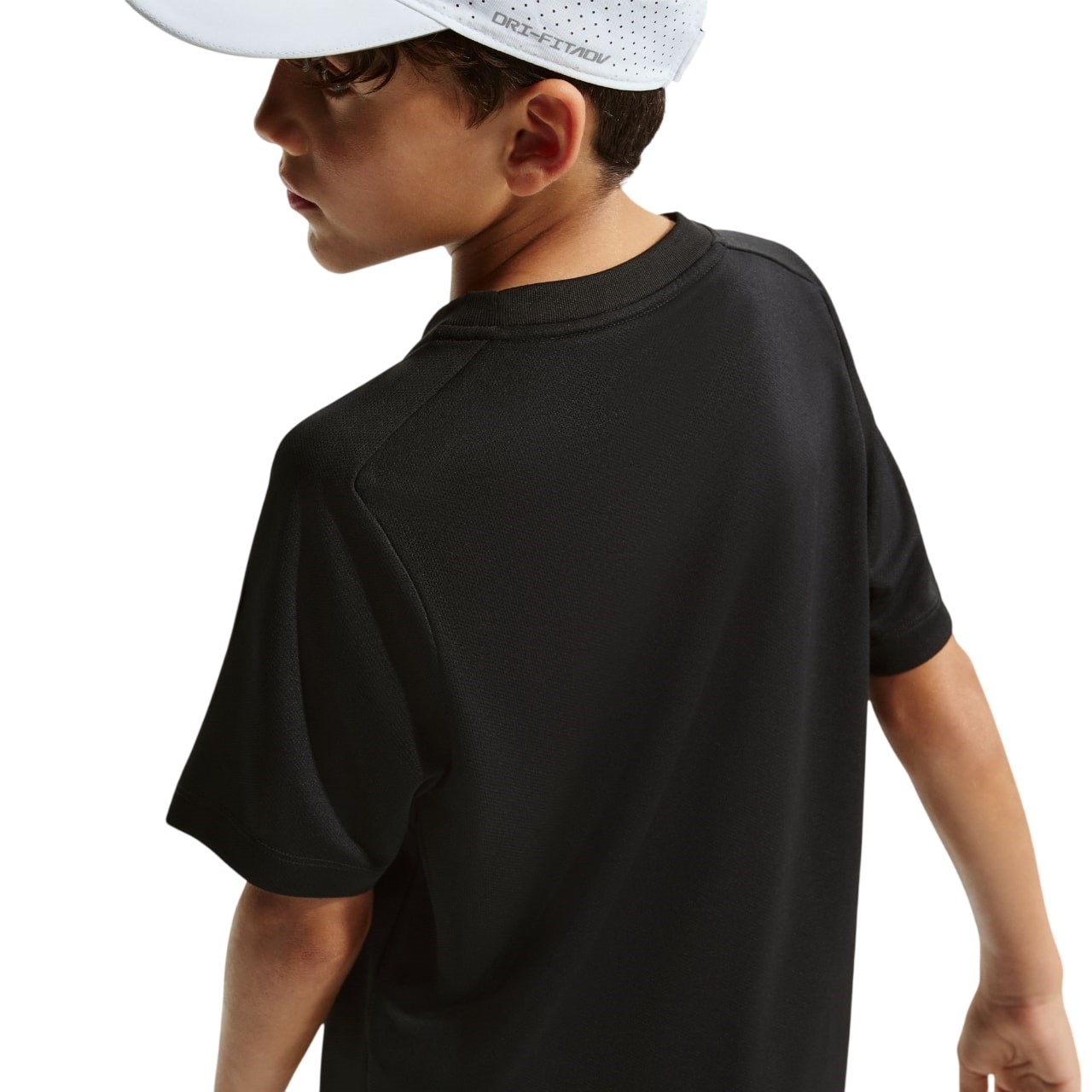 Nike Multi Dri-FIT Boys Short Sleeve Top - Black/White