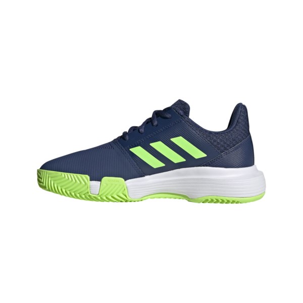 Adidas CourtJam XJ - Kids Tennis Shoes - Tech Indigo/Signal Green/Footwear White
