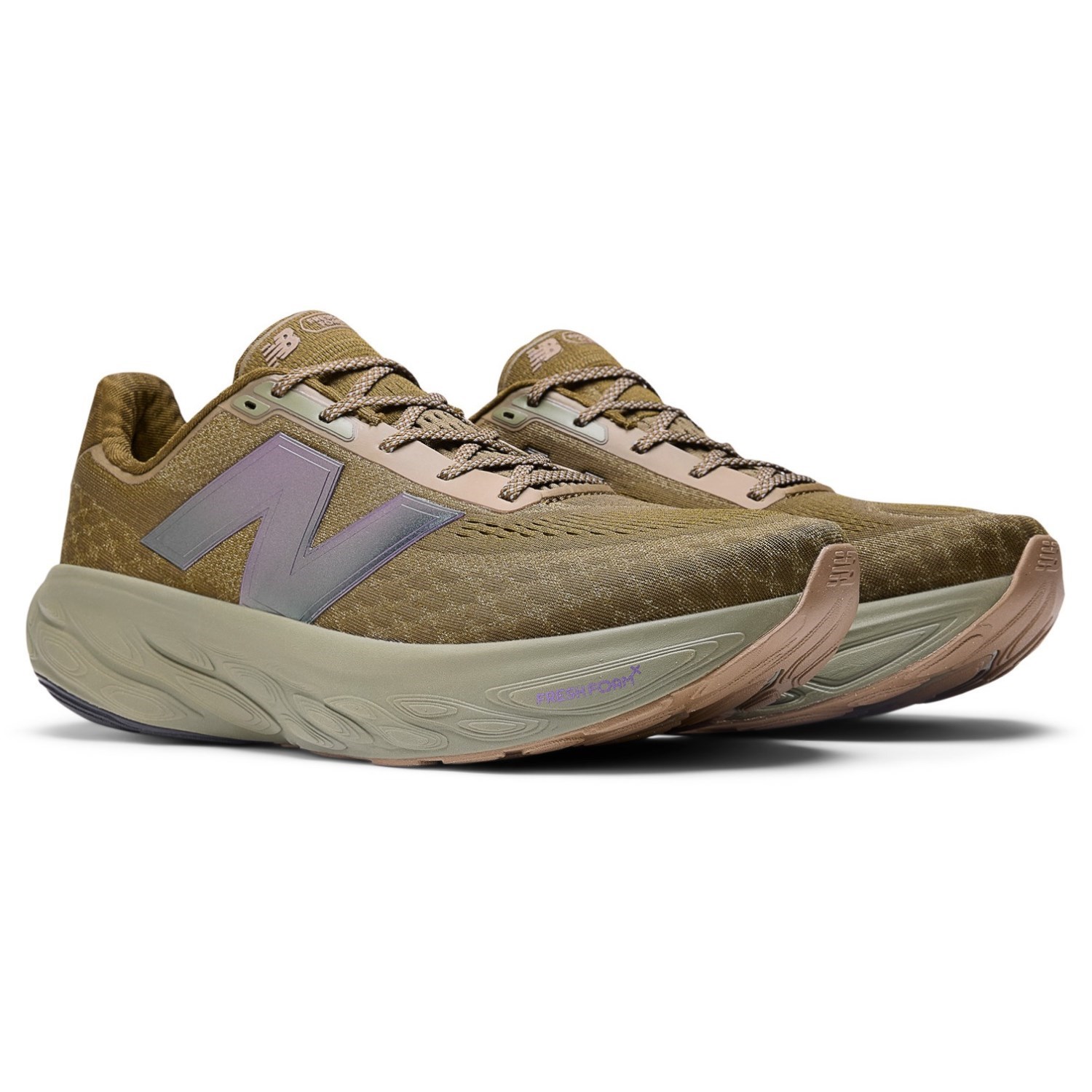 New Balance Fresh Foam X 1080v14 - Mens Running Shoes - Woodland/Dark Olivine/Raw Leather