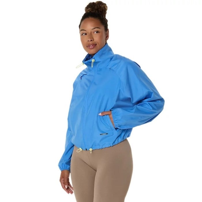 Asics Nagino Actibreeze Womens Running Short Jacket - Blue Coast