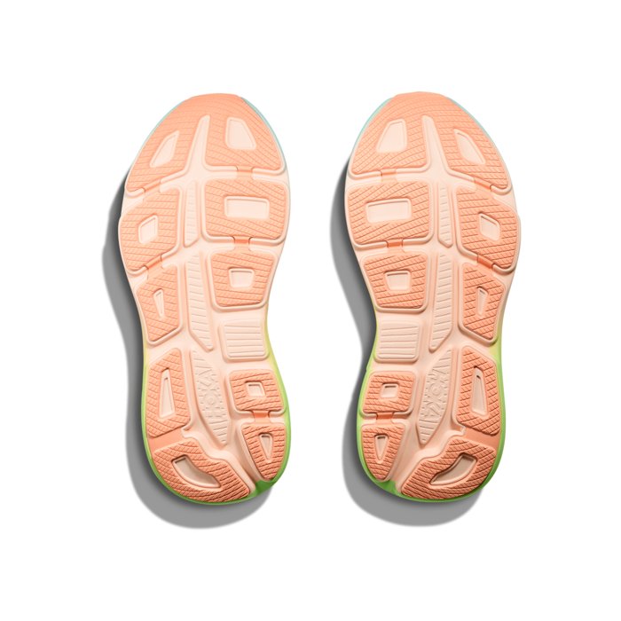 Hoka Bondi 9 - Mens Running Shoes - Frost/Pale Tangerine