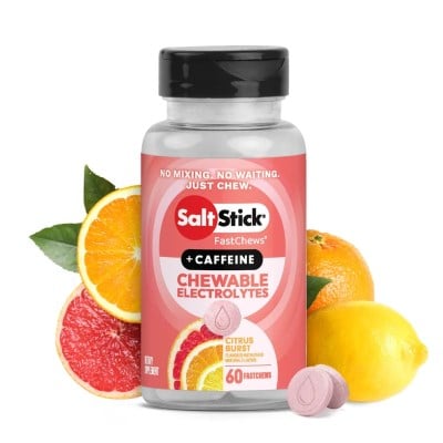 SaltStick FastChews - 60 Count Bottle - Citrus Burst + Caffeine