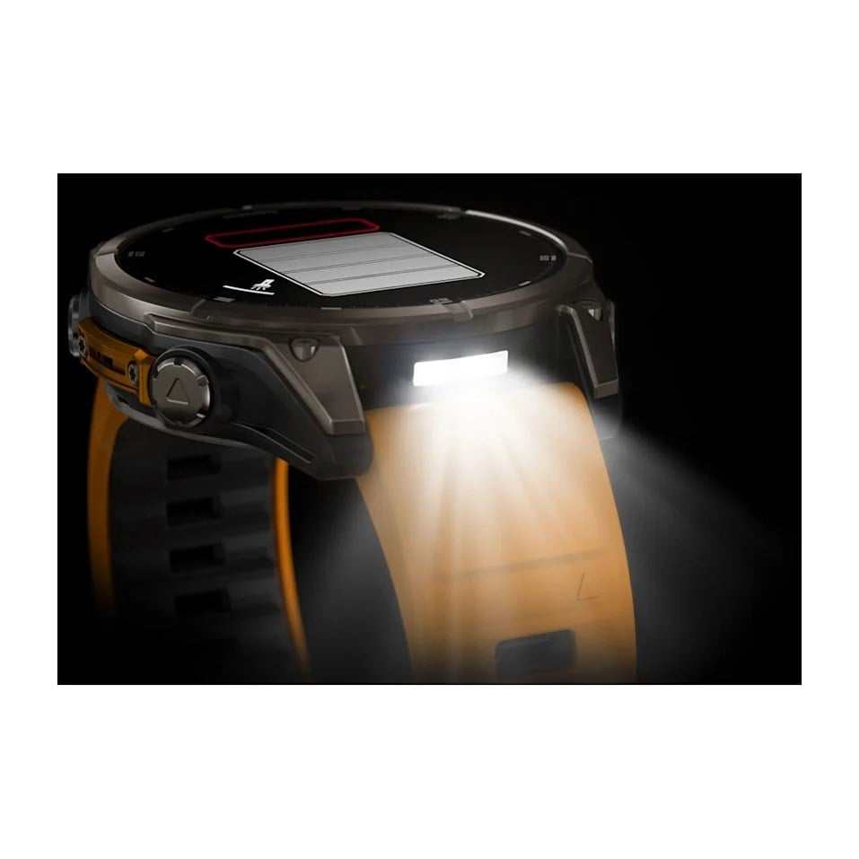 Garmin Fenix 8 47mm AMOLED Sapphire Edition Titanium Watch - Slate Grey/Black Silicone Band - image 9