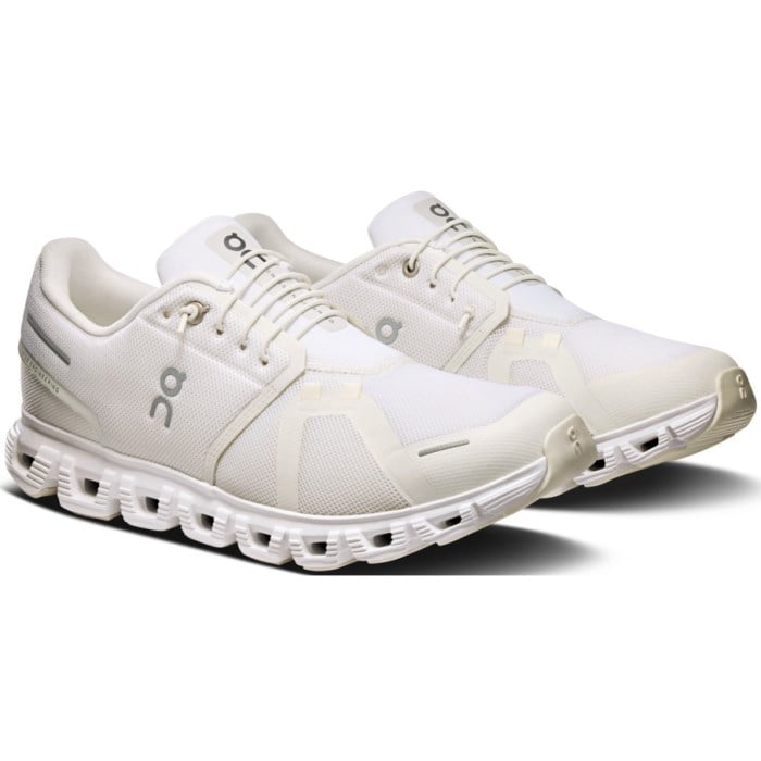 On Cloud 6 - Mens Running Shoes - White/White
